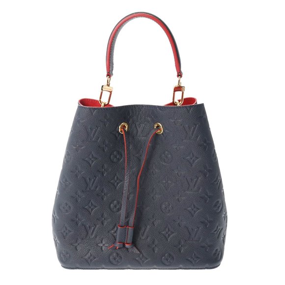 LOUIS VUITTON Handbags - LOUIS VUITTON Monogram Empreinte Neo Noe Marine Rouge M45306 Women's Leather ...